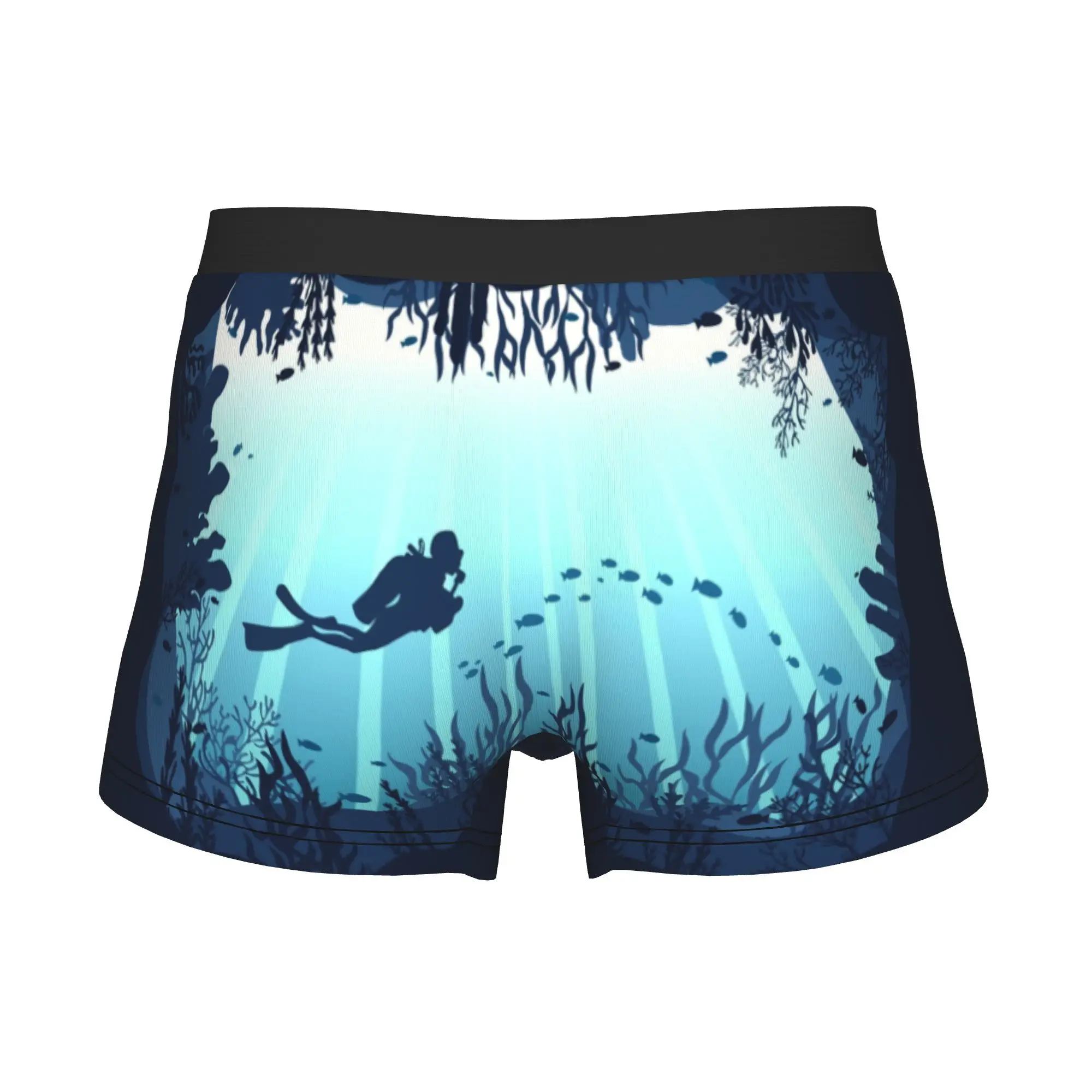Deep Sea Caveran Diver Boxers Shorts Mens Dive Explore Briefs Underwear Cool Underpants