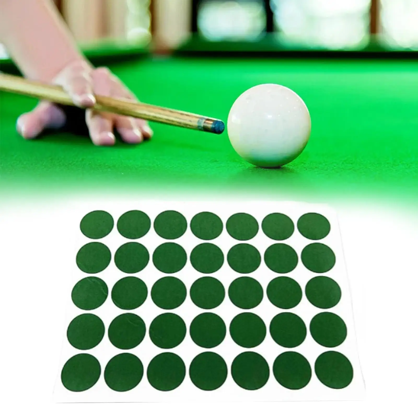 35Pcs Pool Table Cloth Plasters Tablecloth Repair Billiard Repairing Broken Hole Snooker Pool Mending Rips or Tears Stickers