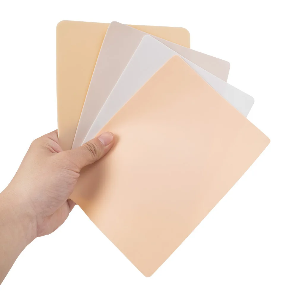 3 color Blank Tattoo Practice Skin Tattoo Skin Practice Double Sides Tattoo Skin Microblading Eyebrow Fake Skin Sheet