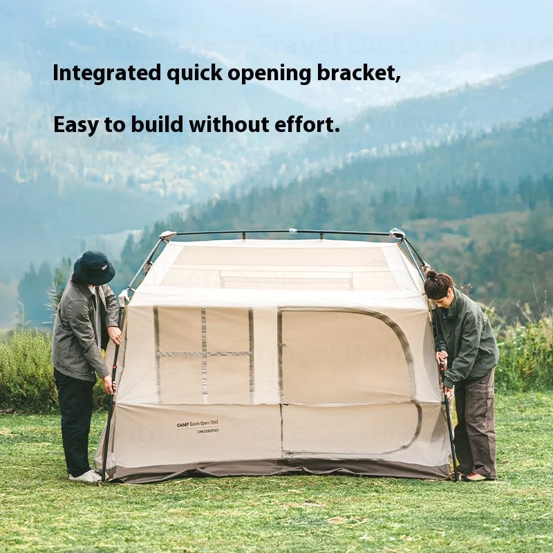 

Палатка Naturehike Village 6.0-Roof с быстрым раскладыванием, портативная, для кемпинга на открытом воздухе, из титановой черной ткани Оксфорд 150D, водонепроницаемая, солнцезащитная