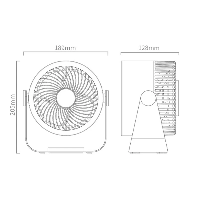 TKOH-Electric Fan 4000Mah Rechargeable Air Circulation Stand Fans Summer Cooling Camping Fan Portable Air Conditioner