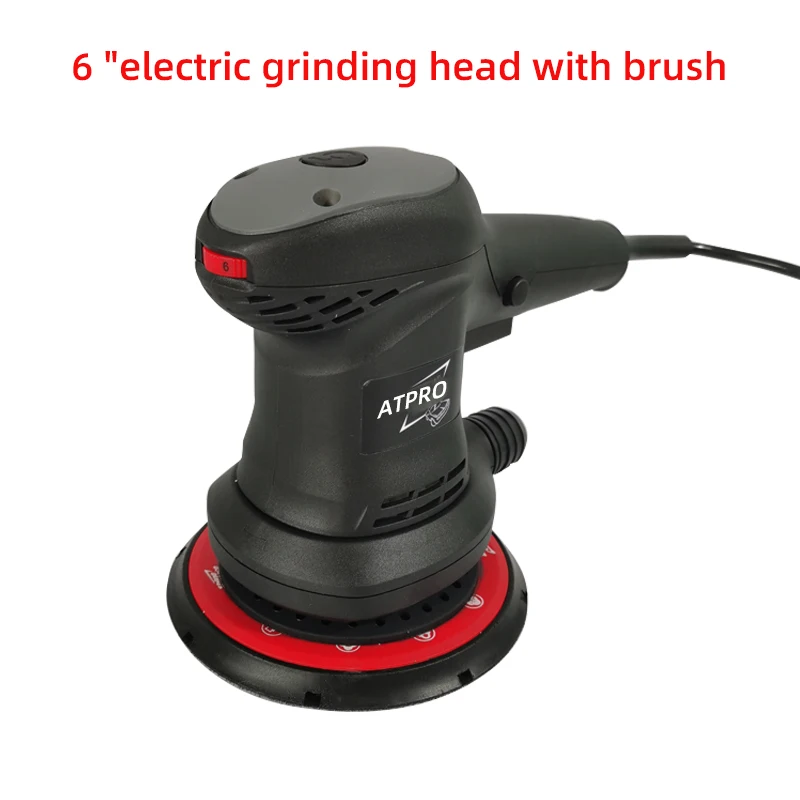 Black Carbon Brush Electric Sandpaper Machine Automobile Dry Putty  Polishing Head, Round 6 Ich 150MM Equivalent To FESTOOL