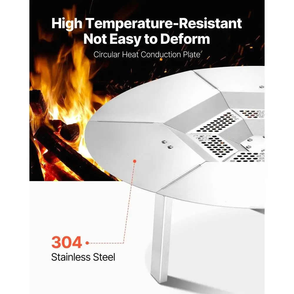 Stainless Steel Fire Pit Heat Deflector for 25 Inch Bonfire Outdoor Fire Pits