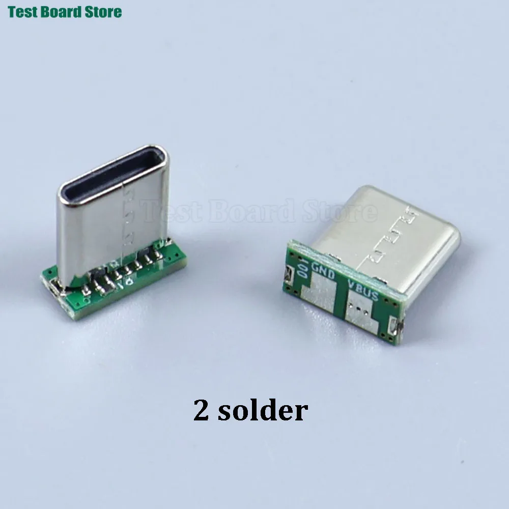 2/5/10 Stück USB Typ-C Stecker 16P Vertikaler Daten-Ladeanschluss mit 2/3/4/5/6 Schweiß-PCB-USB-Platinenanschluss 16P USB-C Steckverbinder – Detail 6