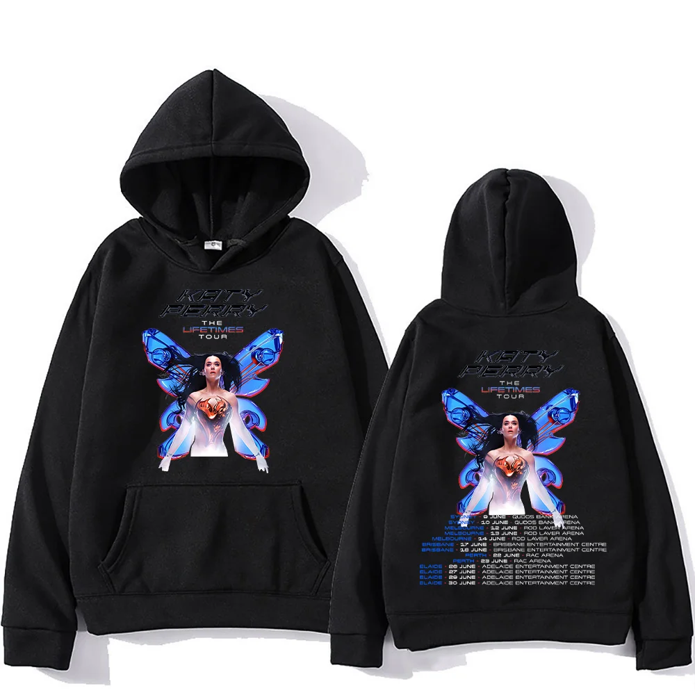 

Худи унисекс Katy Perry The Lifetimes Tour, свитшот для осени и зимы, уличный стиль Y2K, двусторонний принт