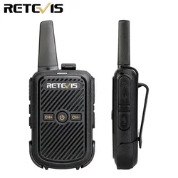 Mini Walkie Talkie Retevis RT15 Portable Two Way Radio Portable Radio Communicator Walkie-Talkies 1 or 2 PCS for Hotel Hunting