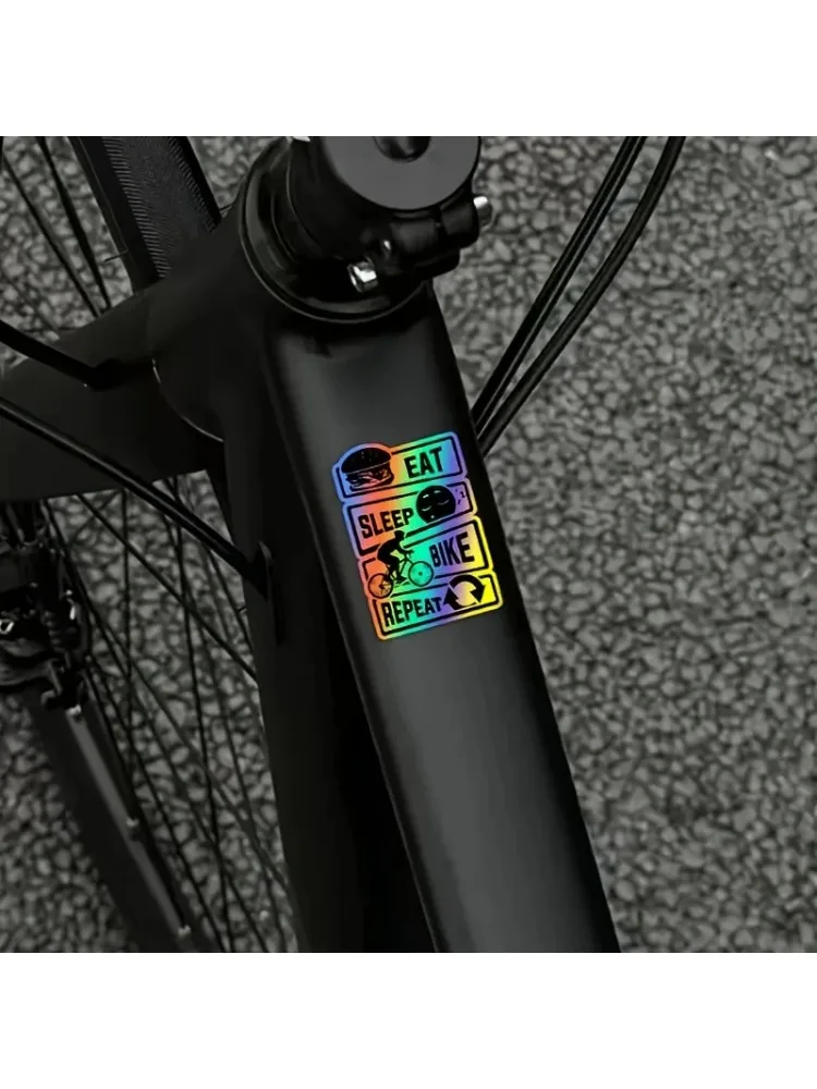 AliExpress NONE 1 'Eat Sleep Bike Repeat' Sticker - Perfect for Mountain Bike Frames and Outdoor Cycling Enthusiasts, Mountain Bike Accessories.