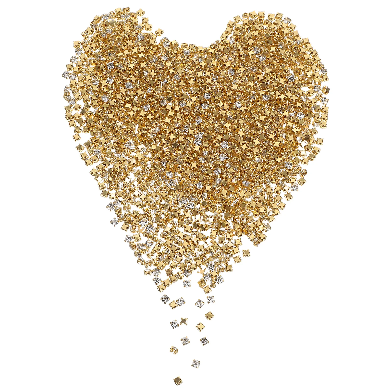 1440pcs Glass Claw Flatback Gems Square Zinc Alloy For Diy Clothing Shoes Bags Decor Sparkle Craft Supplies Sewing