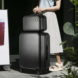 14/20/24/28 pollici bagaglio 4 pezzi set colore nero match iron trolley travel tour bagagli container