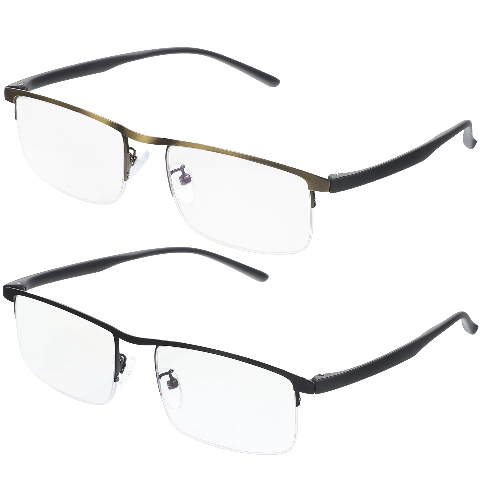 2 Pcs Fashion Auto Reading Glasses Elderly Men's Professional Magnifying Eyeglass