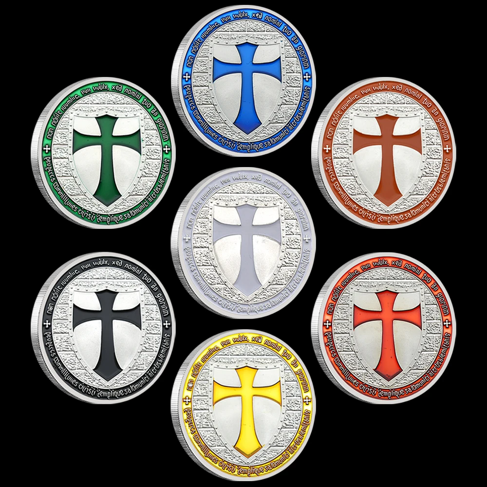 The European German Cross Knight's Commemorative Medal 1 Ounce Silver Plated Challenge Coin with Plastic Case - Rare