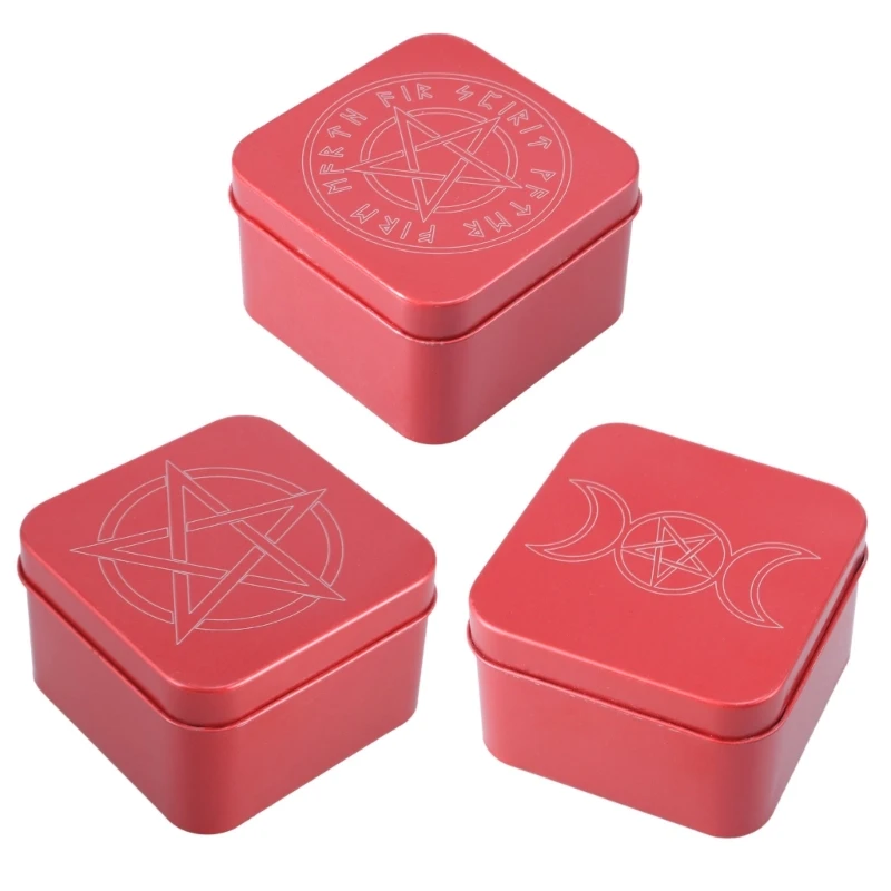 Y1UB Unique Tarots Cards Storage Box Fortune Telling Astrologys Trinket Keepsakes Box Neatly Store and Protects Your Deck