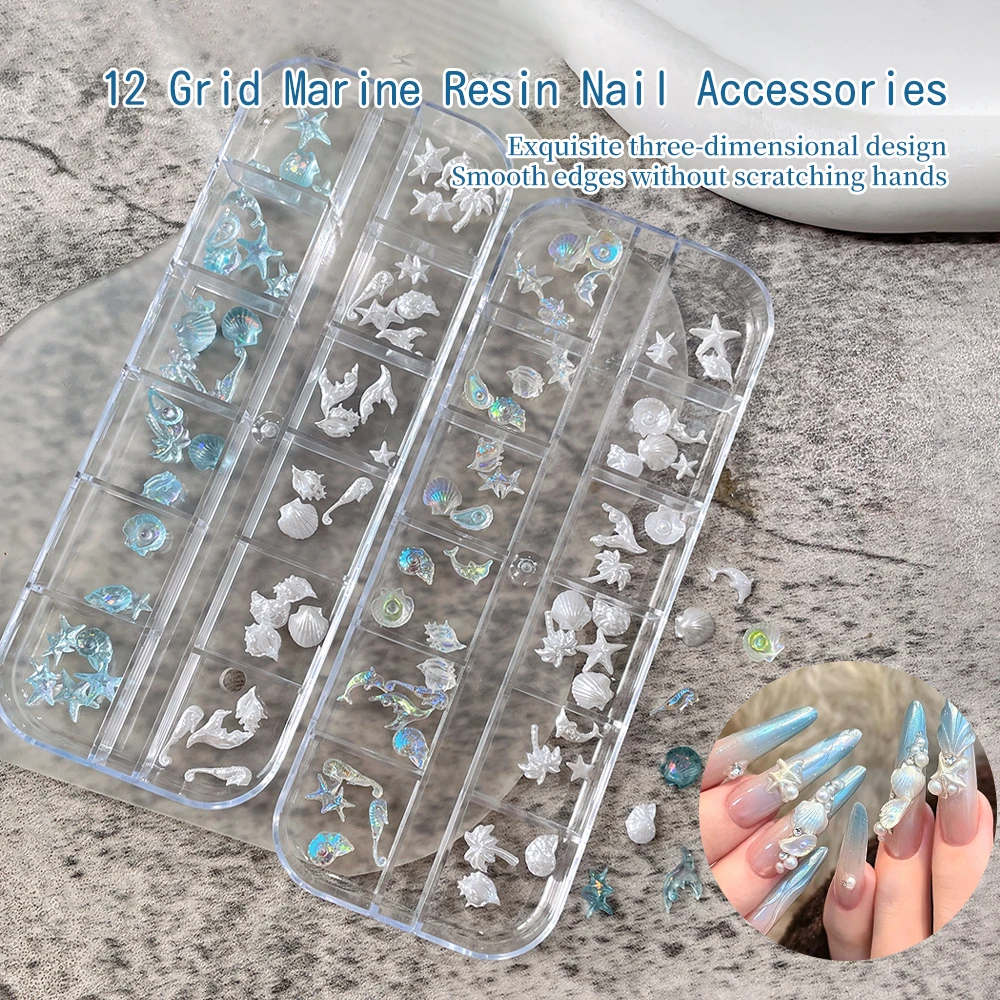 Resin Art Beach Theme - KANIU Glinsterende Aurora Iridescent Schelp Charms