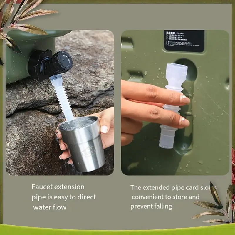 

Портативный резервуар для хранения воды на открытом воздухе с краном, 11 л, складной контейнер для воды для пеших прогулок, пикника, барбекю, запасные части