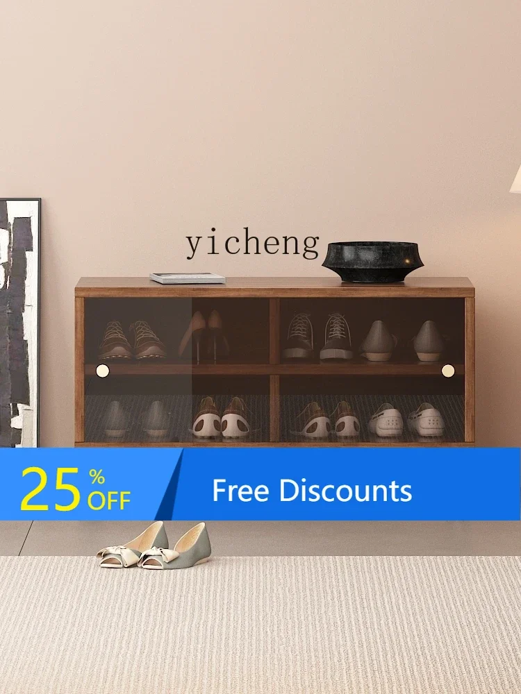 

LYY Home Shoe Changing Stool Shoe Cabinet Stool One-Piece Door Can Sit Light Luxury High-Grade Long Stool Narrow