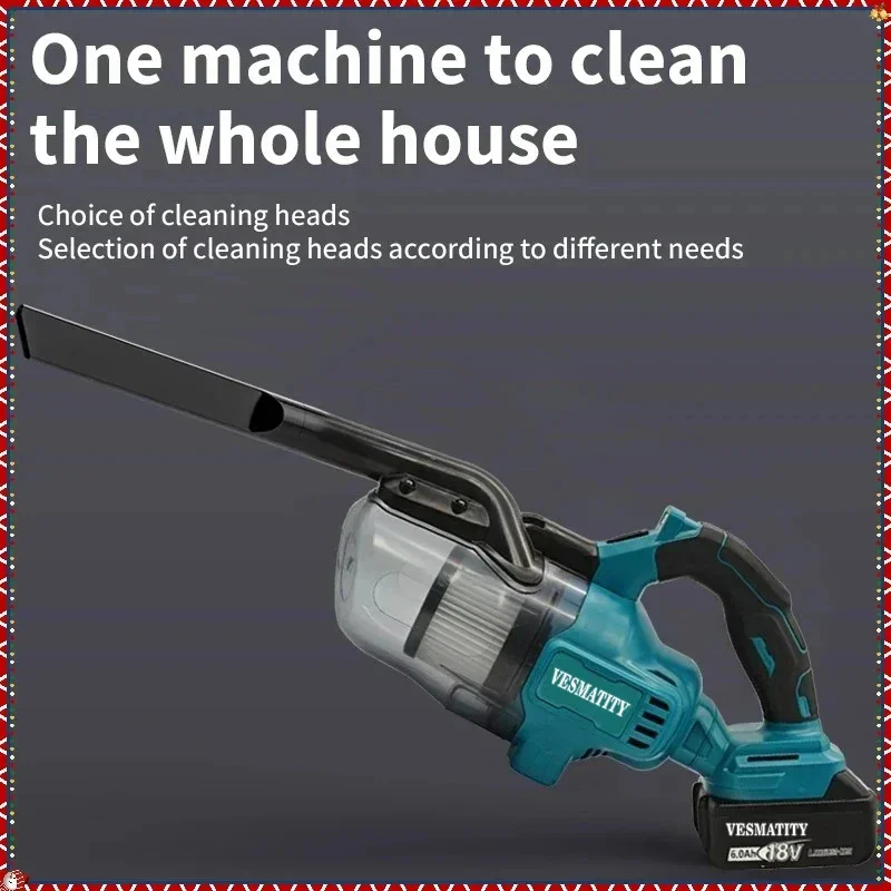 For Makita 18/20V Battery Pin Floor Collector Carpet Car Cordless Vacuum Cleaner Handheld Dus Pet Hair Cleaning Power Tool