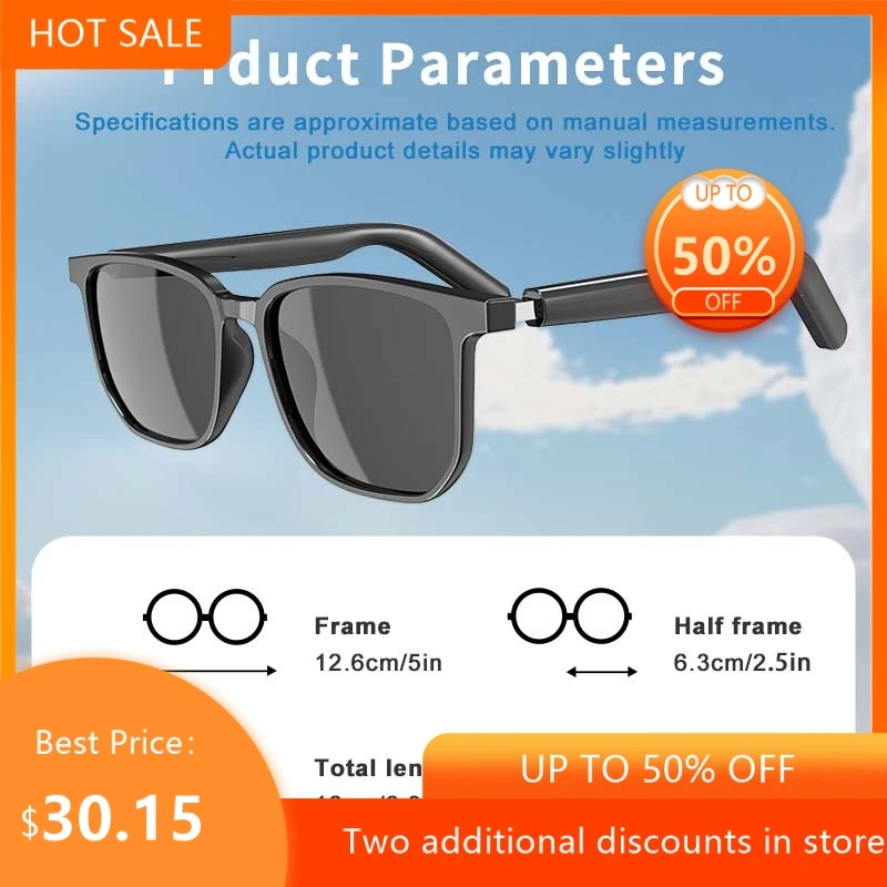 

Intelligent AI Translation Glasses Bluetooth Polarized Anti UV Blue Light Listening To Music Calling Wearable Wireless New 2026