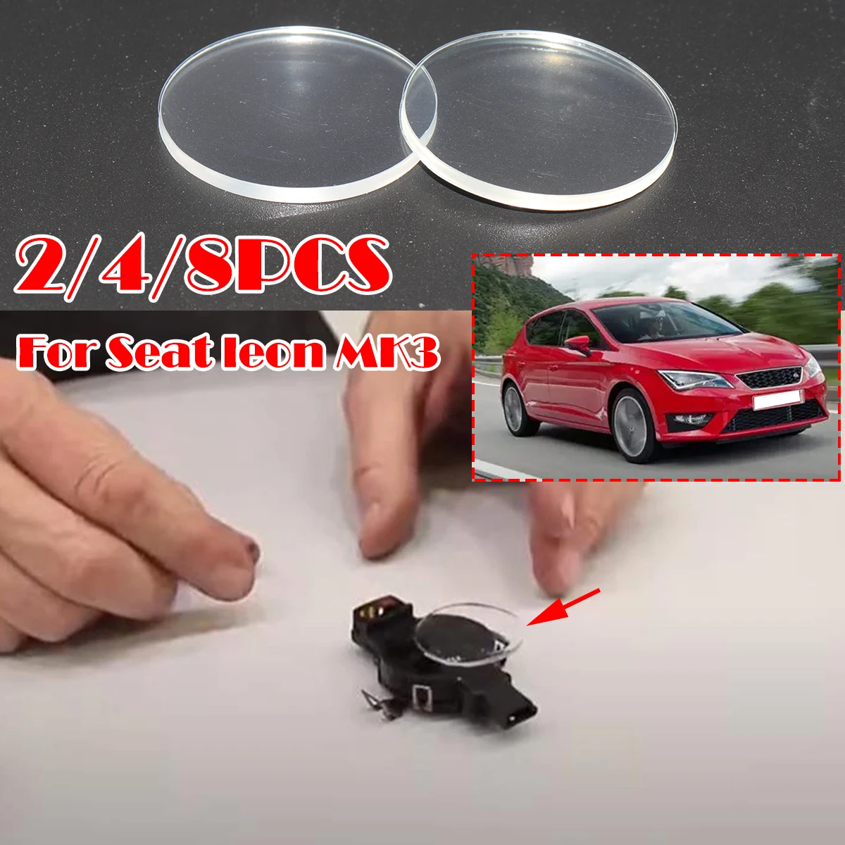 

2/4/8PC Rain Light Sensor Gel Pad for Seat leon MK3 Adhesive Film Silicone Cushion Windscreen Chip Repair Kit Multi-Purpose Tape