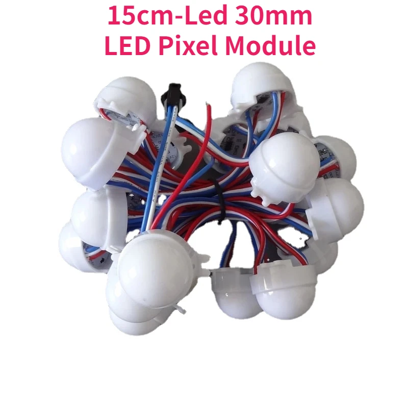 ポイントライト用ピクセルモジュール,5050 rgb,30mm,ws2811,100 rgb,デジタルic,DC 12v,3LED,防水IP68,直径20〜個