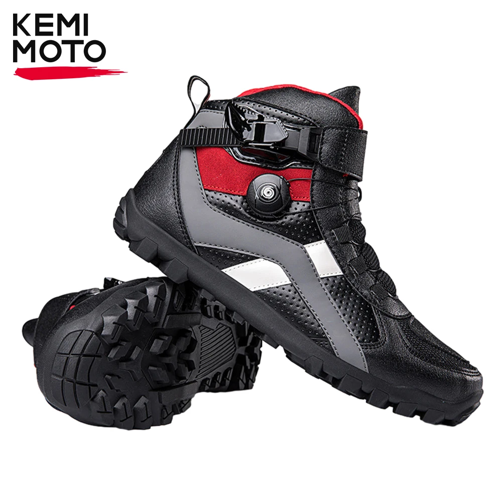 

Motorcycle Shoes Boots Men Riding Unisex Highly Elastic Breathable Soft Durable Comfortable Off-road Motorbike Outdoor Racing