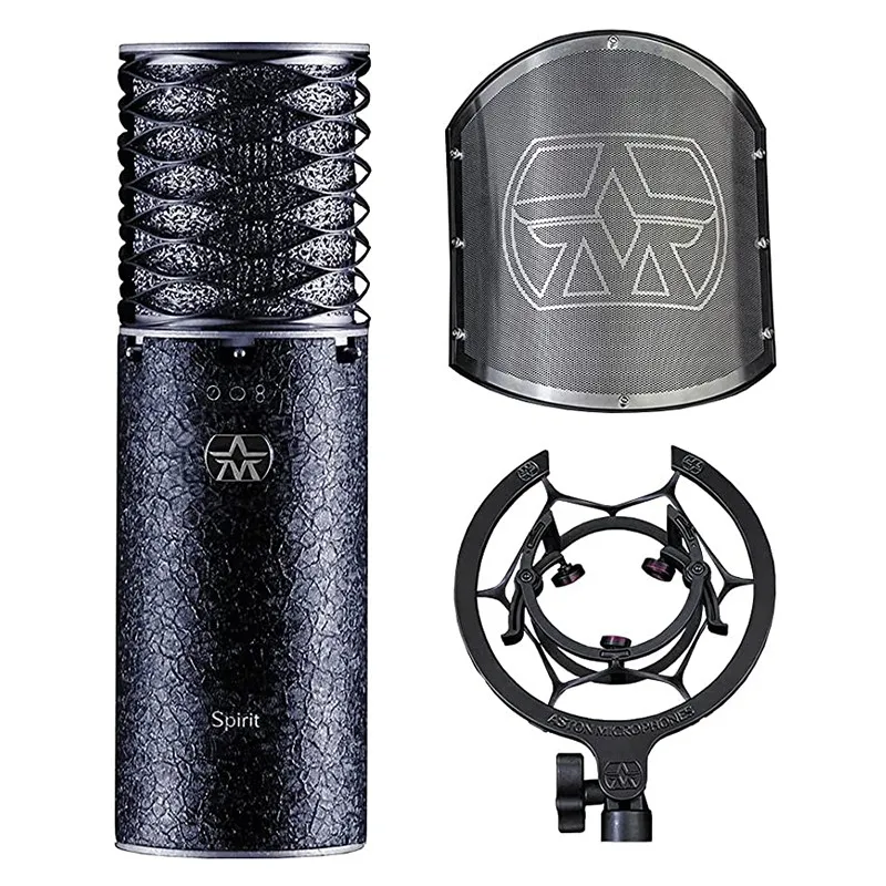 

2025 hot sale Aston SPIRIT Black Bundle Large Diaphragm Condenser Microphone Live Noise Reduction Shockproof Recording Equipment
