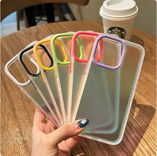 

Frosted Transparent Phone Case for Phone, Colorful Aurora Gradient Phone Case, 12 13 Pro,11 15, 14, 16Pro Max, Hot Selling