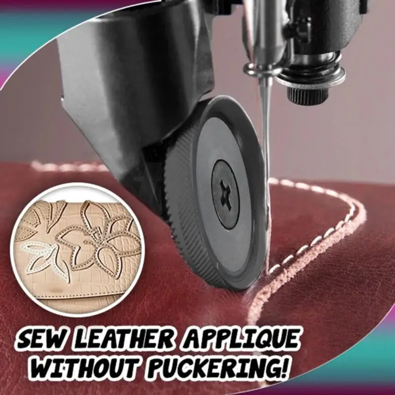 Domestic Sewing Machine Leather Roller Presser Rolled Hem Feet Embroidery Sewing