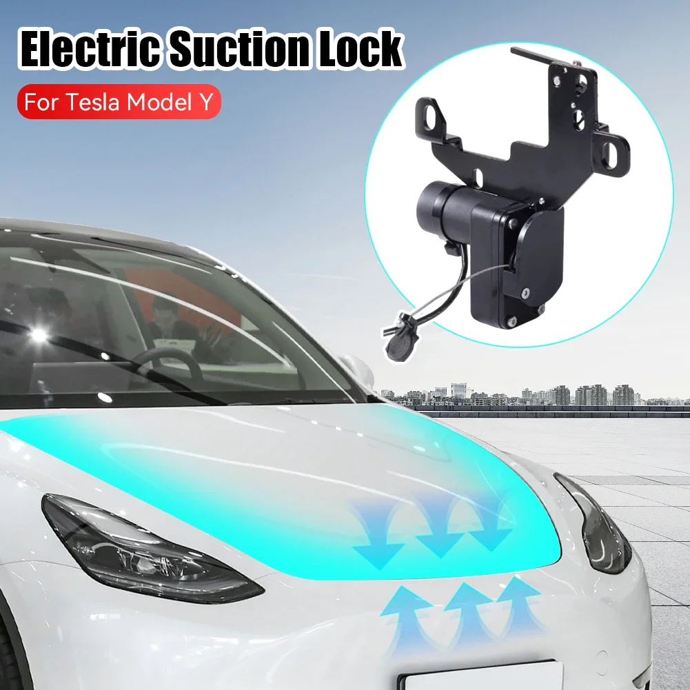 For Tesla Model Y Car Frunk Soft Closing Lock Front Trunk Auto Close Electric Cover Automatic Lock Closer 2021 2022 2023 2024