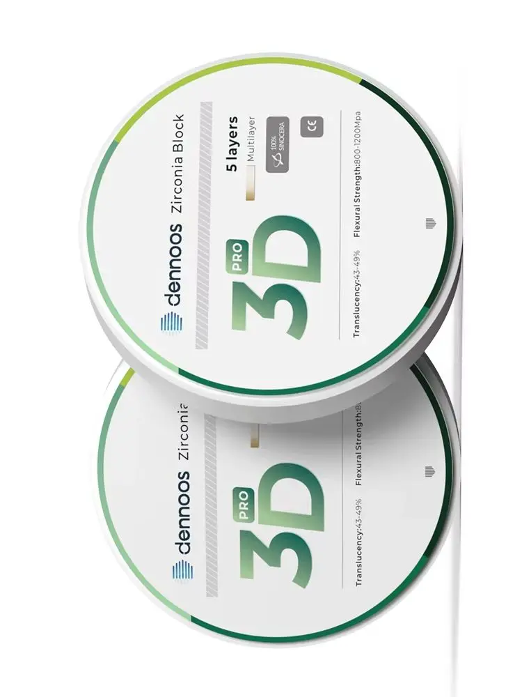 LODDEN 3D Pro Zirkonoxidblöcke Mehrschichtige Blöcke 98 mm Transluzenz Cad Cam System Dentallabor Materia