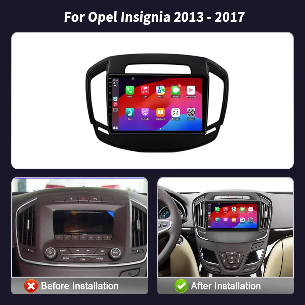 Wireless CarPlay Screen Stereo Android For Opel Insignia 2013-2017 4G WIFI Car Radio Multimedia Player Navigation 2DIN