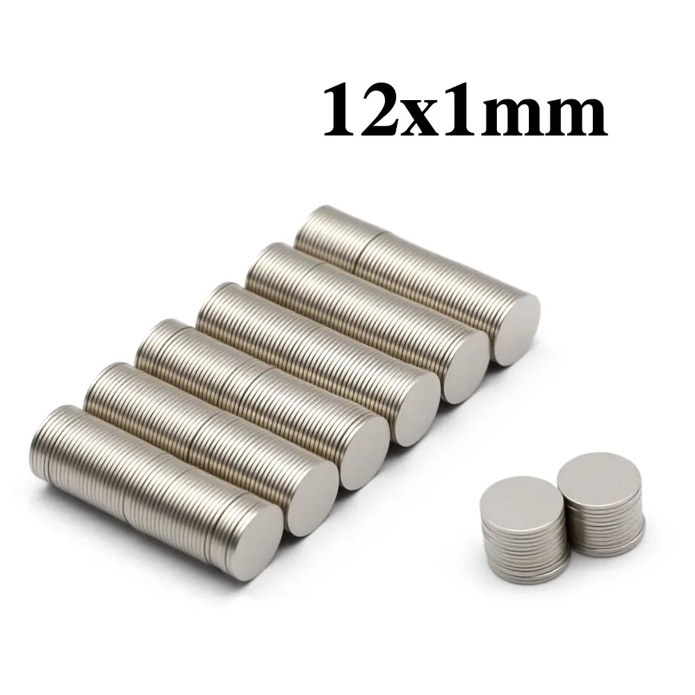 12x1mm Super Powerful Round Magnet Neodymium Magnet NdfeB N35 Strong Permanent Magnetic imanes Refrigerator Magnet