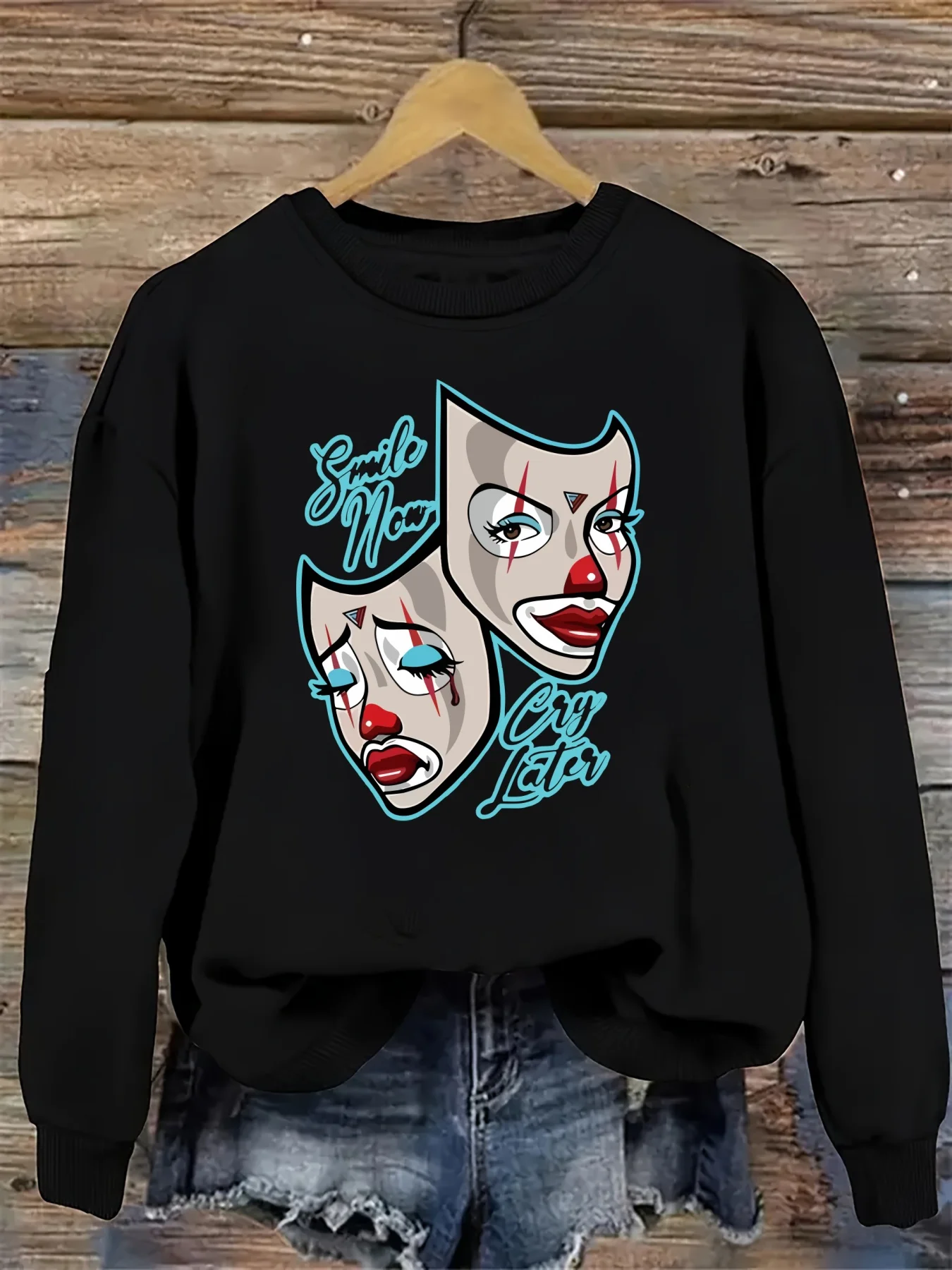 

Mask Graphic Printing Autumn and Winter Cotton Men's and Women's Sweatshirts Outdoor Sports Leisure Fashion Trend Clothing