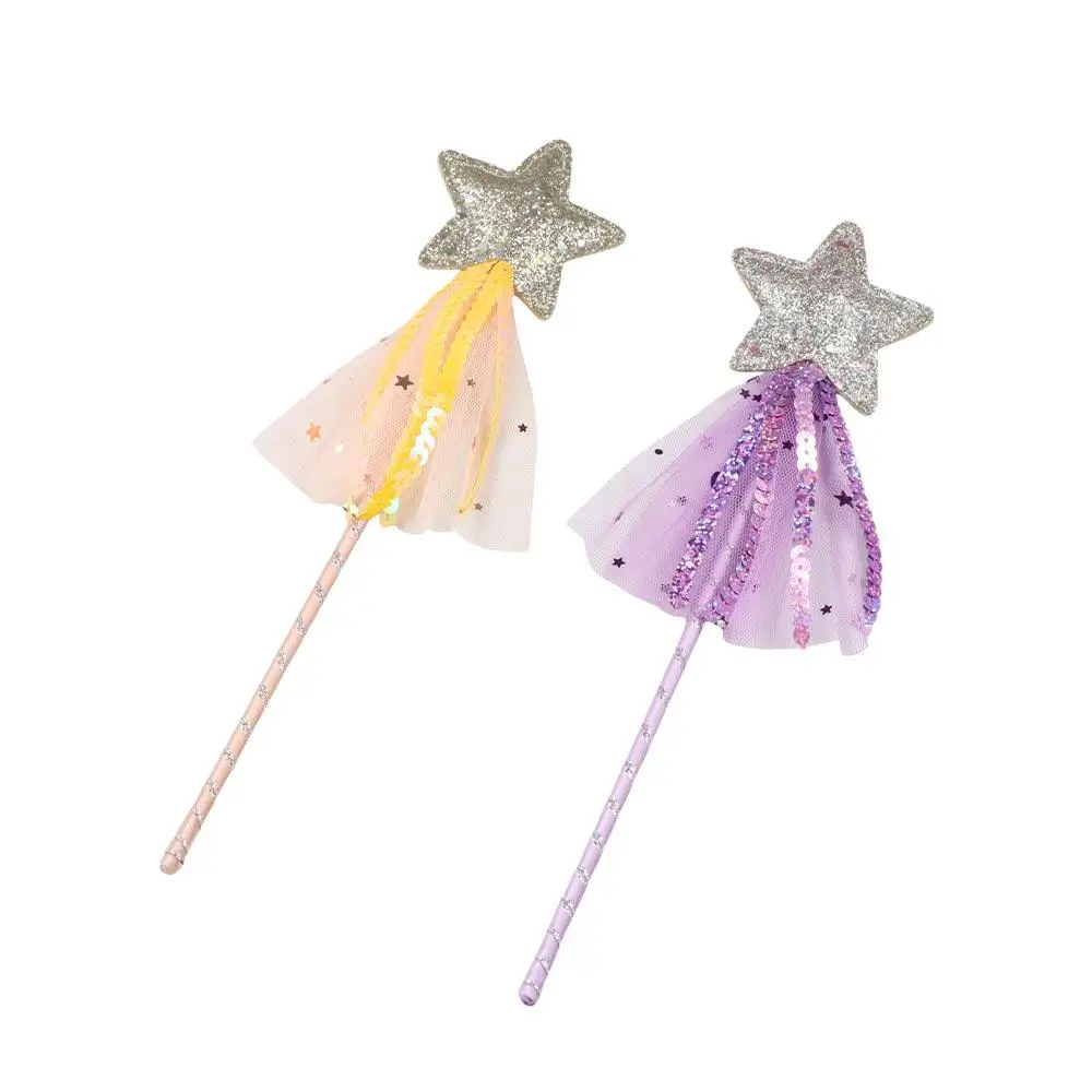 Wedding Dreamlike Star Fairy Wand Five Pointed Star Girls Wand Princess Wand Cute Colorful Kids Stick Wand Birthday Gift