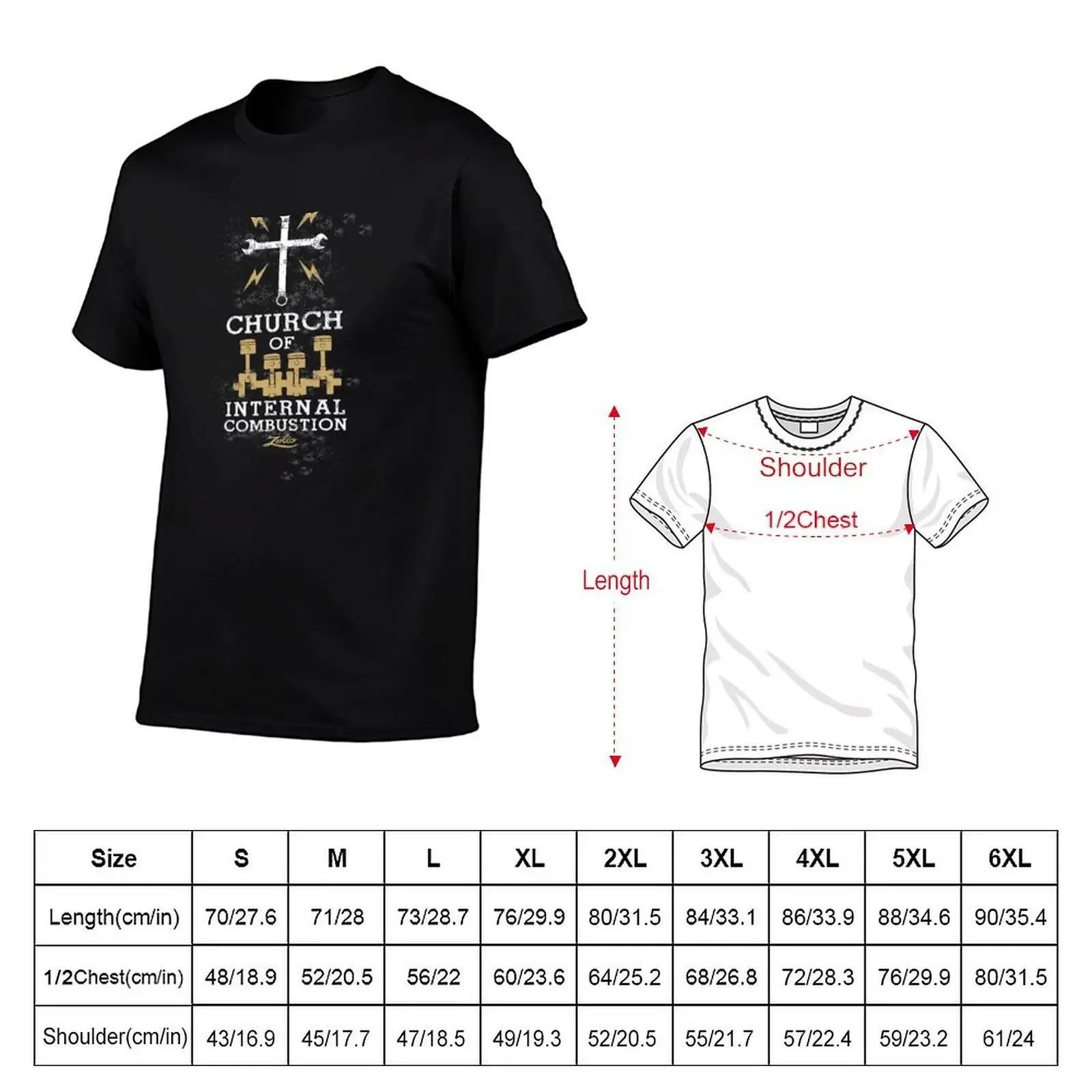 Church of Internal Combustion T-Shirt oversized graphic tee cute clothes mens champion t shirts