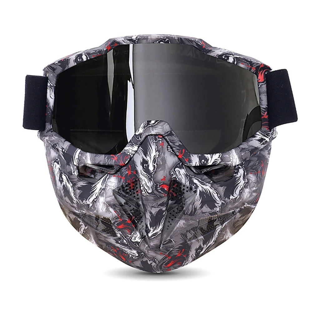 ShinyCoCo Luxury Brand Patterned Motorcycle Riding Face Mask Goggles Windproof And Eye Protecting Riding Glasses Personalized