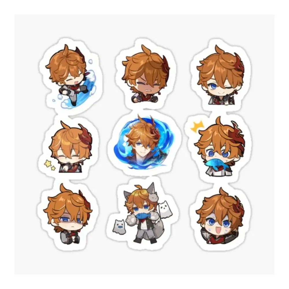 Genshin Impact Childe Chibi Sticker Car Window Bumpers Die-cut Vinyl Stickers Decorative Accessories