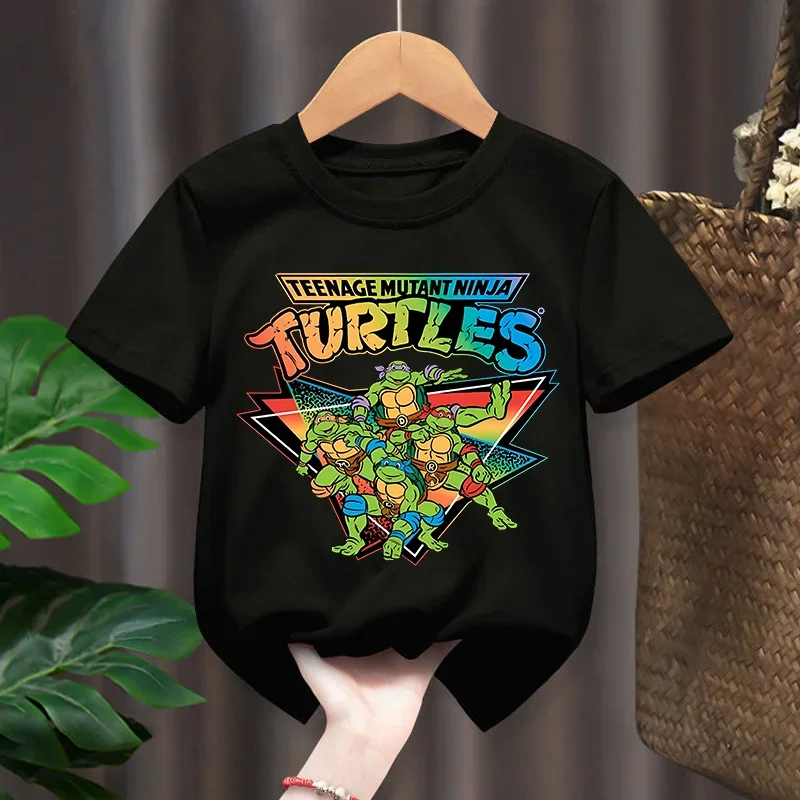 Teenage Mutant Ninja Turtles Kids Clothing T Shirt Boys Girls Cartoon Anime Tees Baby Summer T Shirts Printed Tops Costume Gift