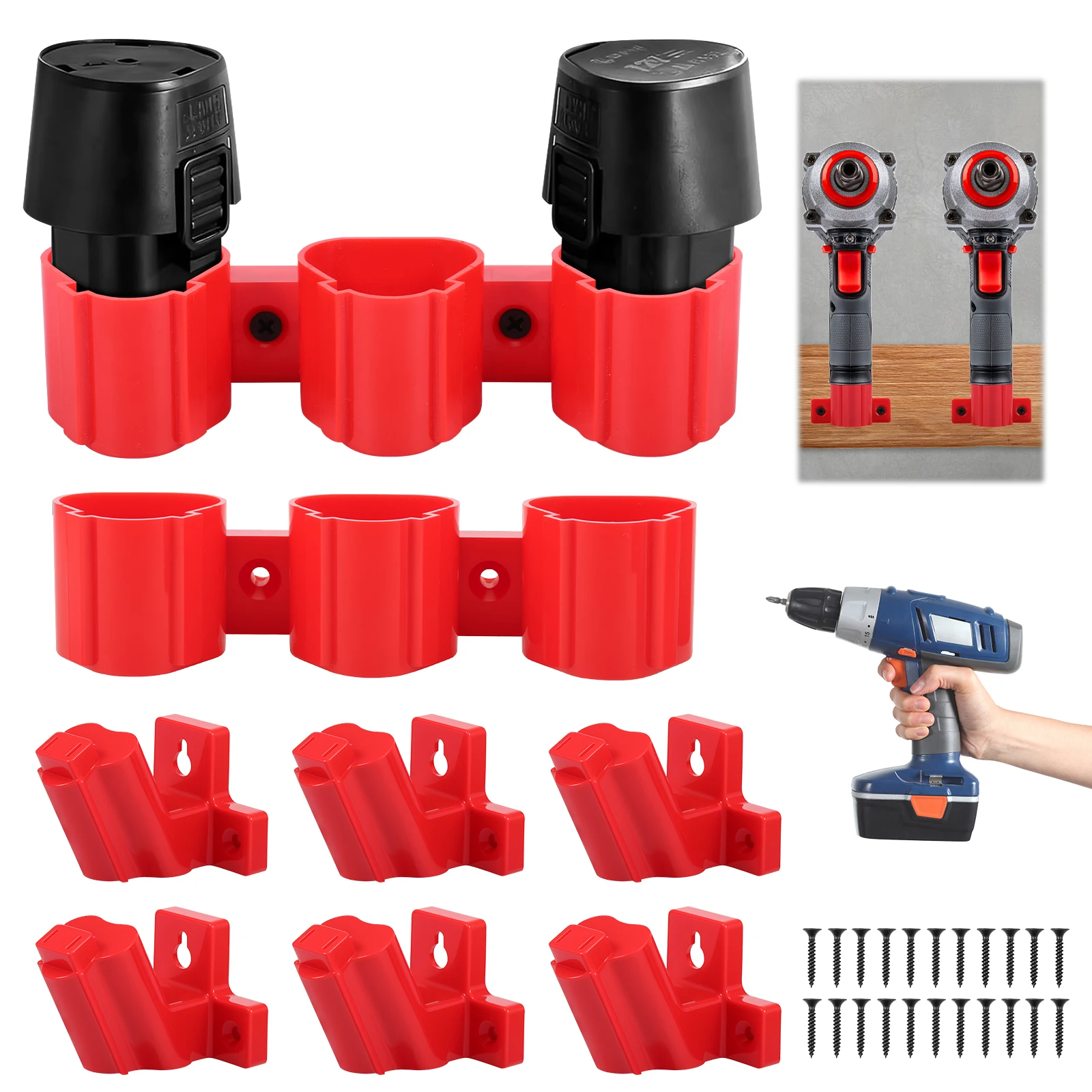 

Держатель для хранения аккумуляторов Makita/Bosch/Milwaukee M12 12V, настенный кронштейн, стойка для инструментов, подставка для аксессуаров Milwaukee