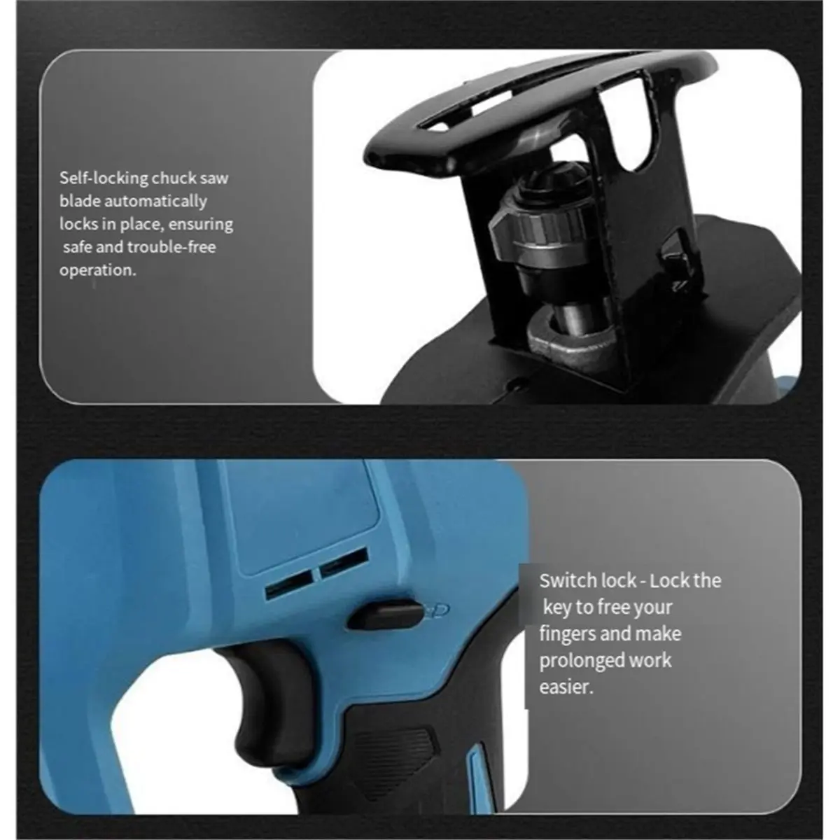 Promotional-Cordless Brushless Electric Reciprocating Saw Rechargeable for 18V,Wood Metal Cutting Saw Portable Saw Power Tool
