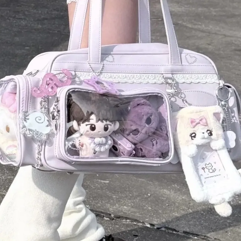New  JK Uniform Shoulder Bag Comic Exhibition Y2K  Concert Girls' All-Match Hidden Light Card Ulzzang Sweet Ita Bag