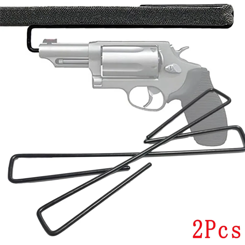 Tactical 2Pcs Shelf Pistol Hanger Hook Handgun Organizer Holder Storage Rack Safety for Home OfficeShelves Safes Closet Cabinet