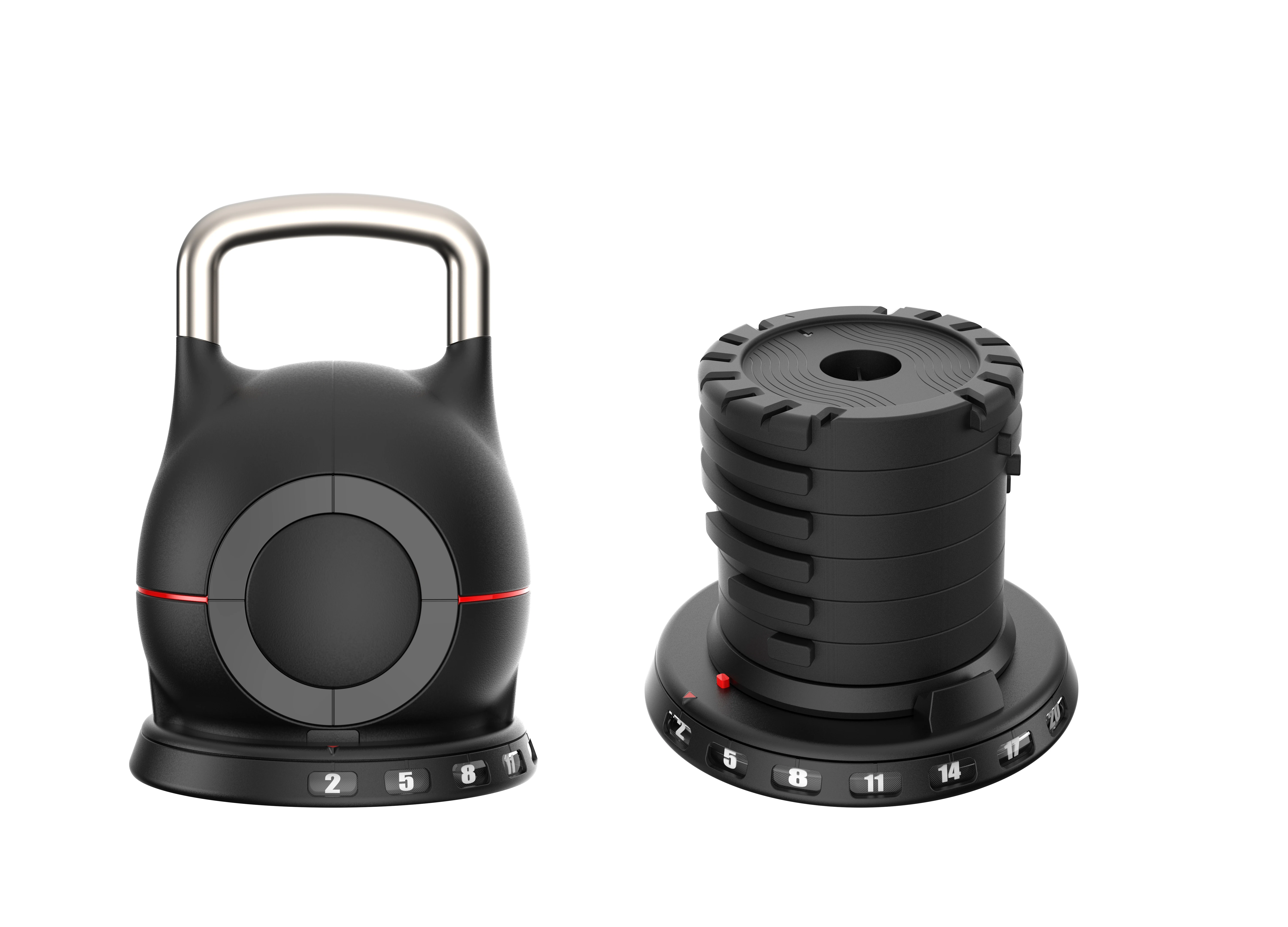 2025 مجموعة Kettlebell من الحديد الأسود المخصصة مقبض وزن المنافسة قابل للتعديل لمعدات الصالة الرياضية حديثًا #6