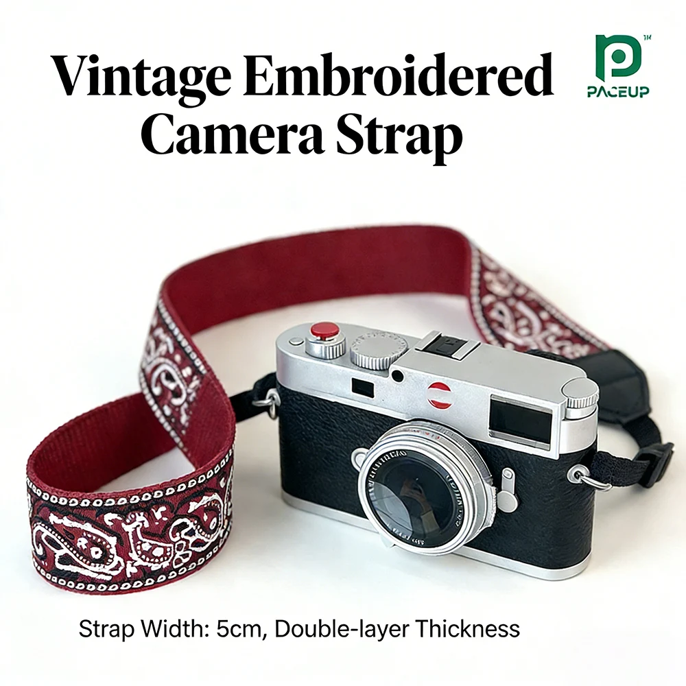 Correa de Hombro Vintage de 5cm para Cámara Nikon ZF Z50 II, Sony ZV-E10, Canon R50 R10 R8, Sony A7M4 A6400 A6600, Fuji X-S20 y Otros Accesorios