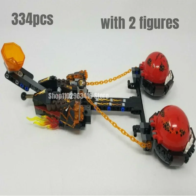 334pcs Nexoes Knight Beast Master's Chaos Chariot Model Building Blocks 70314 Jestro Clay Toy For Children