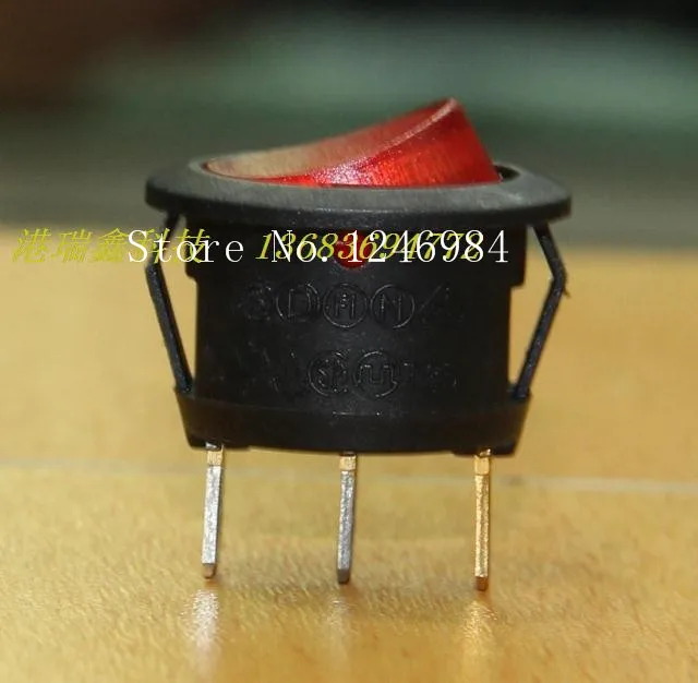 [SA]M20.5 Power Switch Round Rocker Switch AC 220V red illuminated rocker switch single HF-606--100PCS/LOT