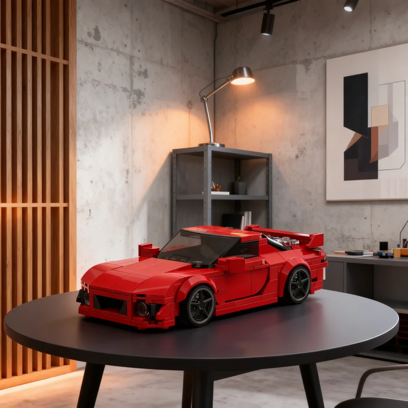 351pcs MOC City Champions Mazdaed RX7 FD Model Building Blocks Christmas Gift Creative Art DIY Birthday Brick Collection Display