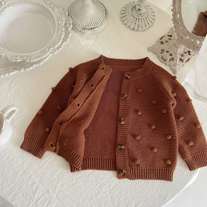 MILANCEL Autumn Baby Sweaters Prom Girls Cardigans Infant Boys Knitwear Outwear