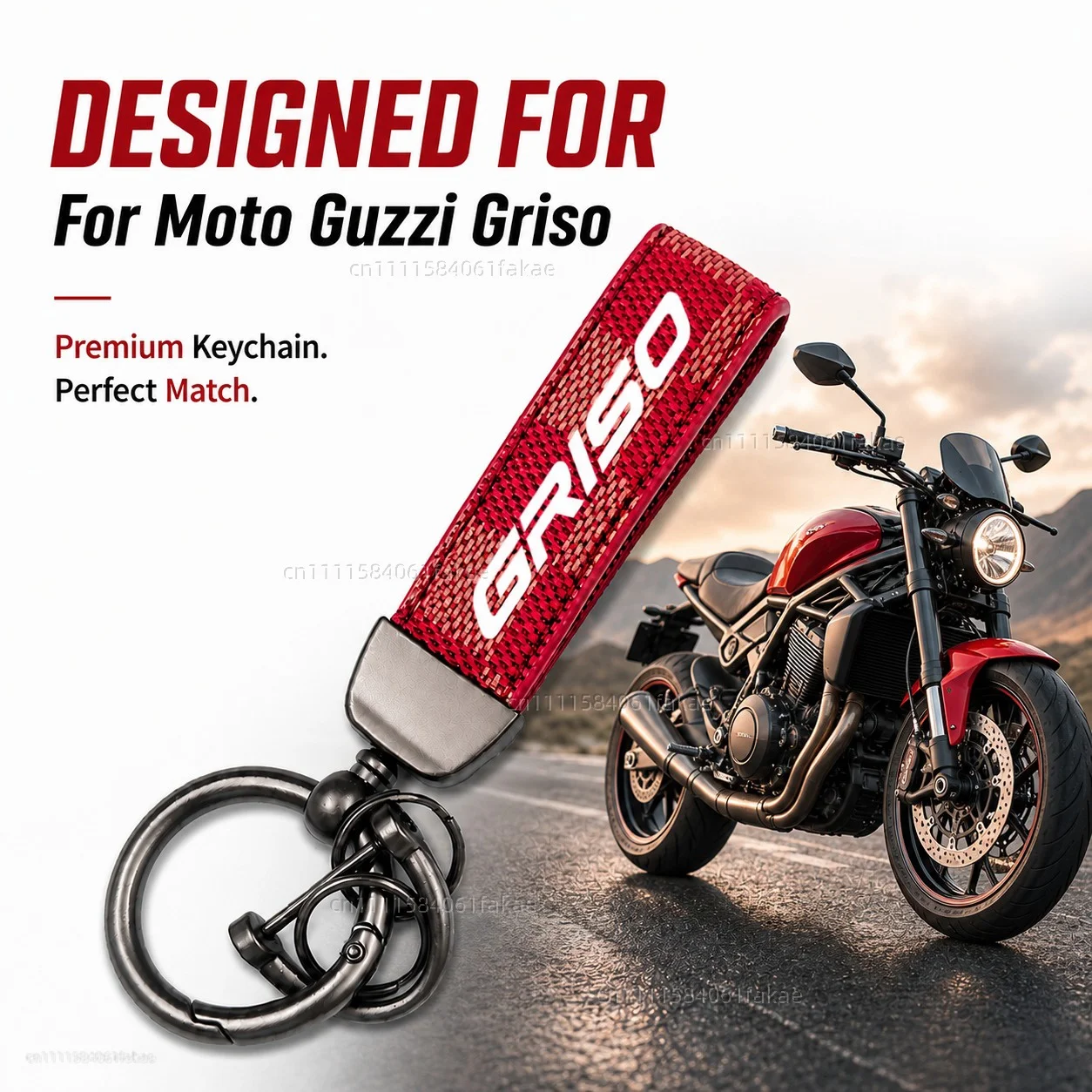 

For Moto Guzzi Griso 2005-2018 Naked Motorcycle Keychain Leather Key Ring Custom Logo Gift for Rider Men Women Accessories