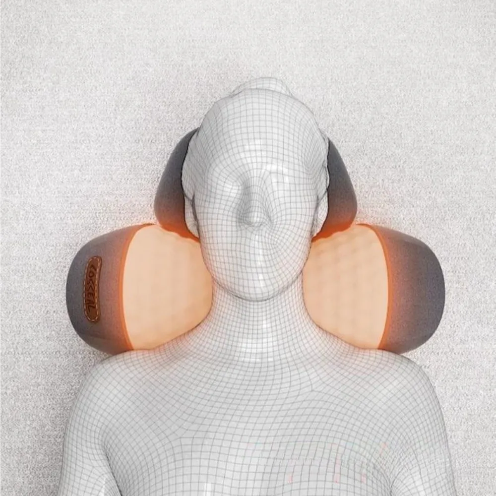 

Электрическая массажная подушка для шеи U-образная и подходит для шеи Регулируемый подогрев Вибрационная массажная подушка для шеи и плеч Тяга спины