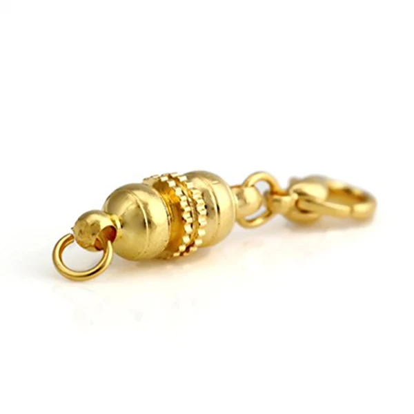 

5 Pcs Magnetic Keychain Lobster Clasps for Bracelet with Necklaces Alloy Ball Tone